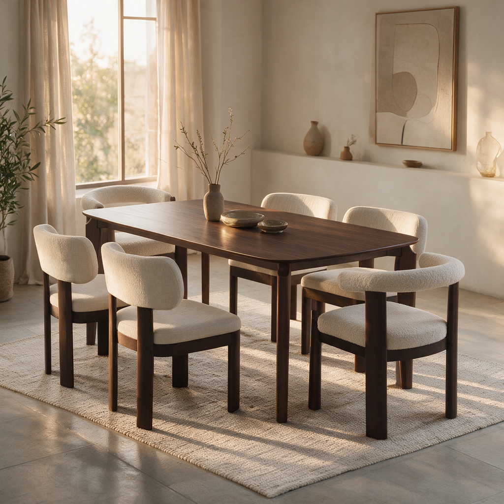 Sandra 70" Table + 4 Sophie + 2 Alden Chairs
