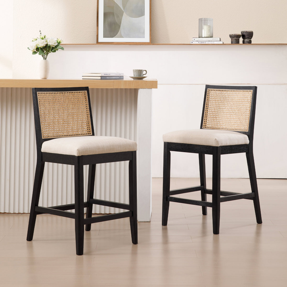 Kristen Cane Bar Stools (Set of 2)