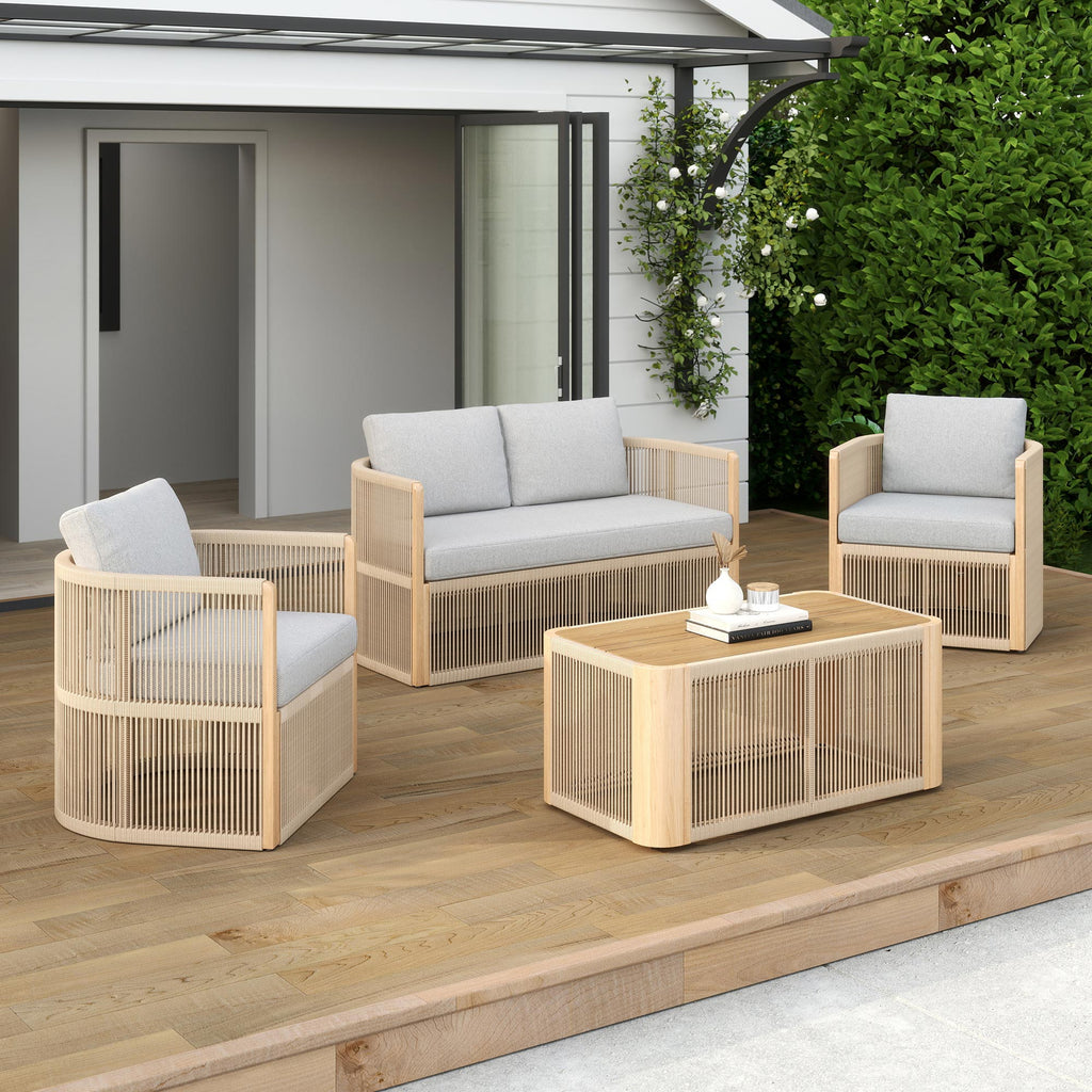 Bruce 7-Pieces Rope Rattan Sofa Set