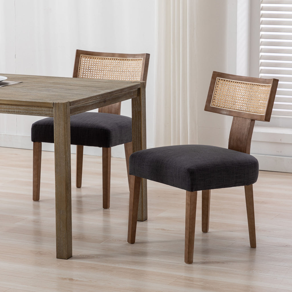 Payson Modern Cane Dining Chairs (Set of 2)