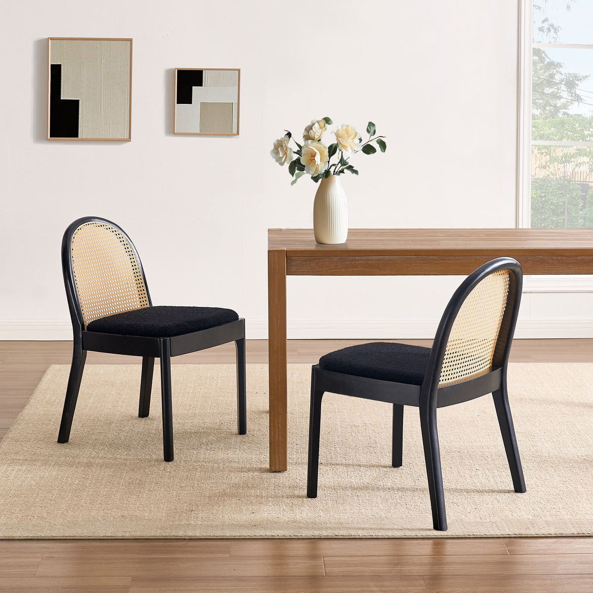 Luna Rattan Dining Chairs (Set of 4)