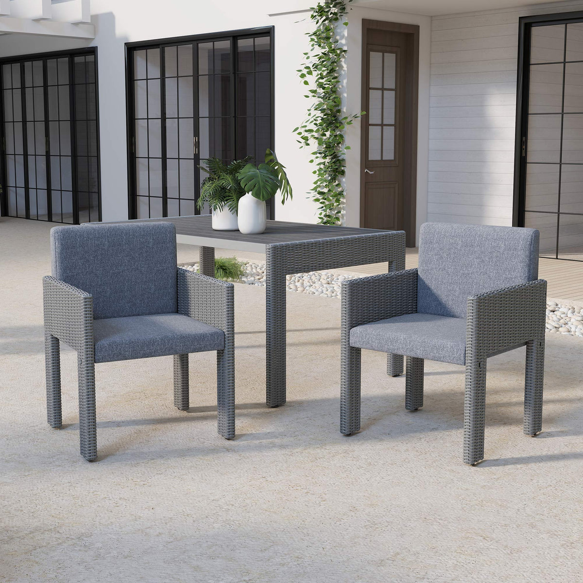 Relen Rattan Dining Set For 6 People