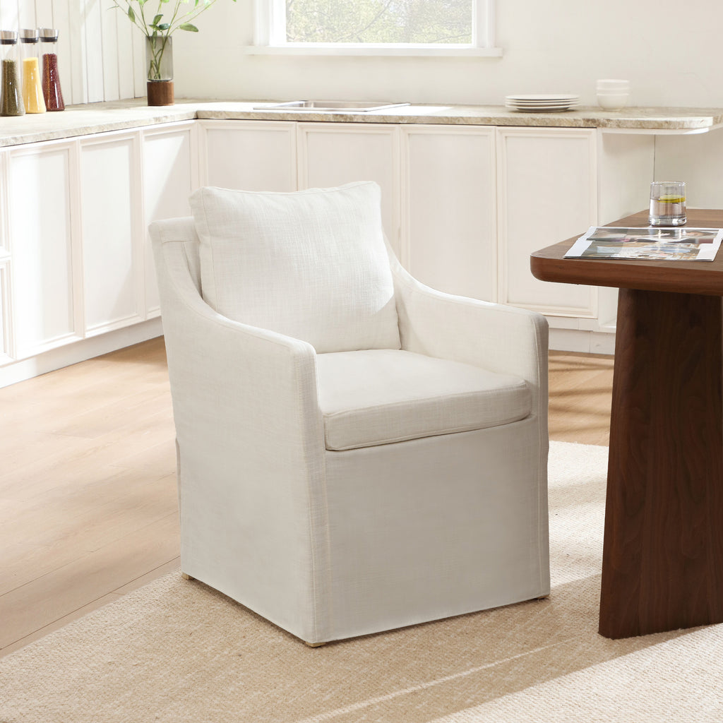 Hank Modern Upholstered Dining Chairs with Arms