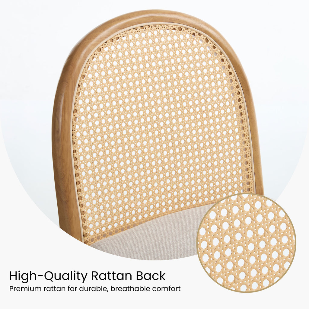 Luna Rattan Dining Chairs (Set of 4)
