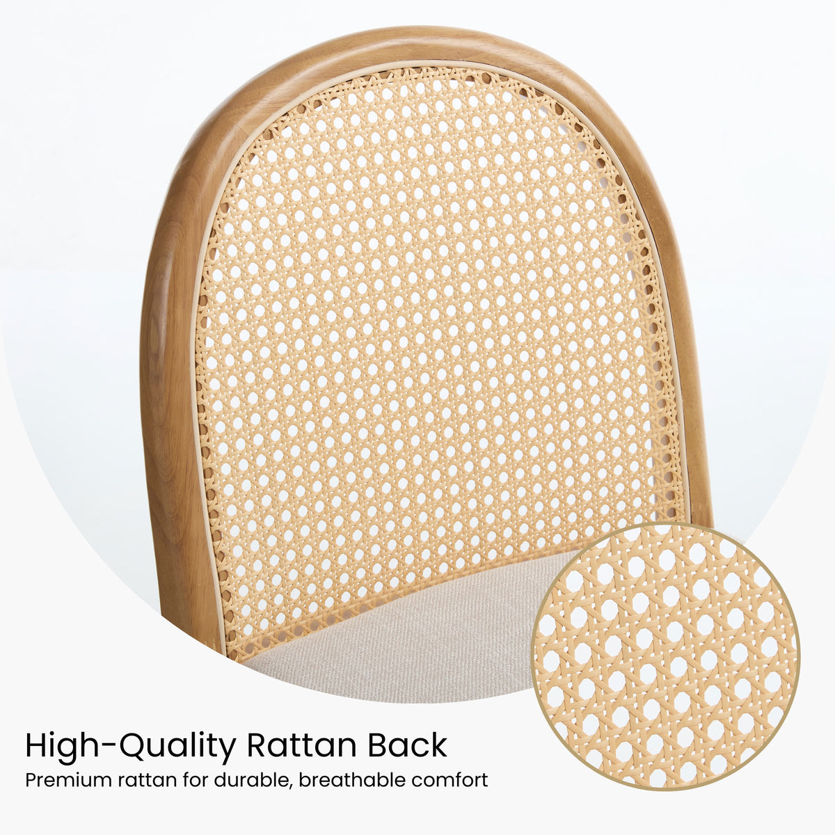 Luna Rattan Dining Chairs (Set of 4)