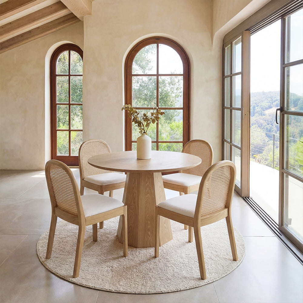 Luna Rattan Dining Chairs (Set of 4)