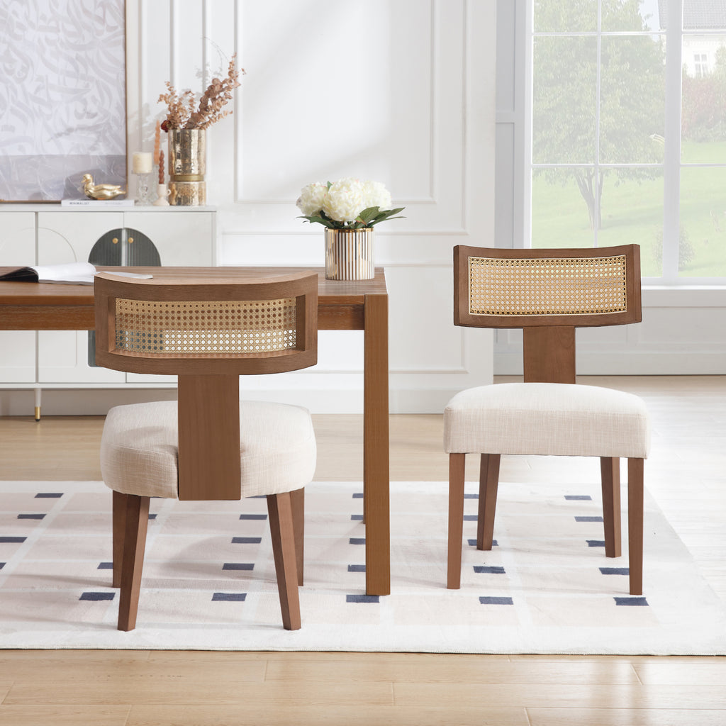 Payson Modern Cane Dining Chairs (Set of 2)