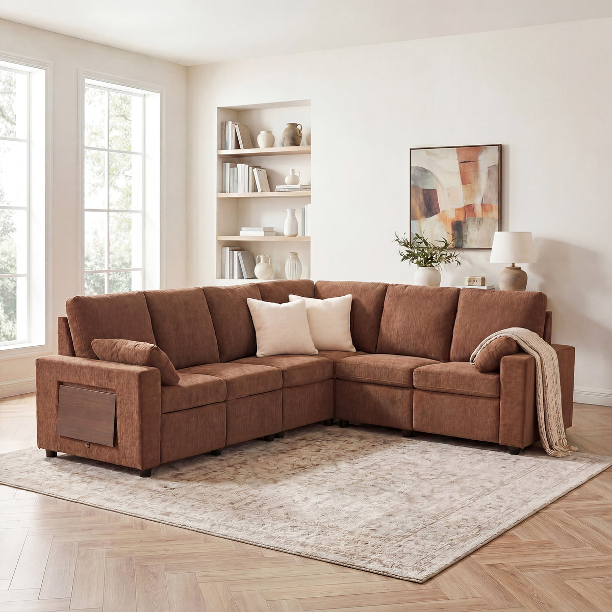 Levi Wall Hugger Reclining Sectional Sofa with Storage