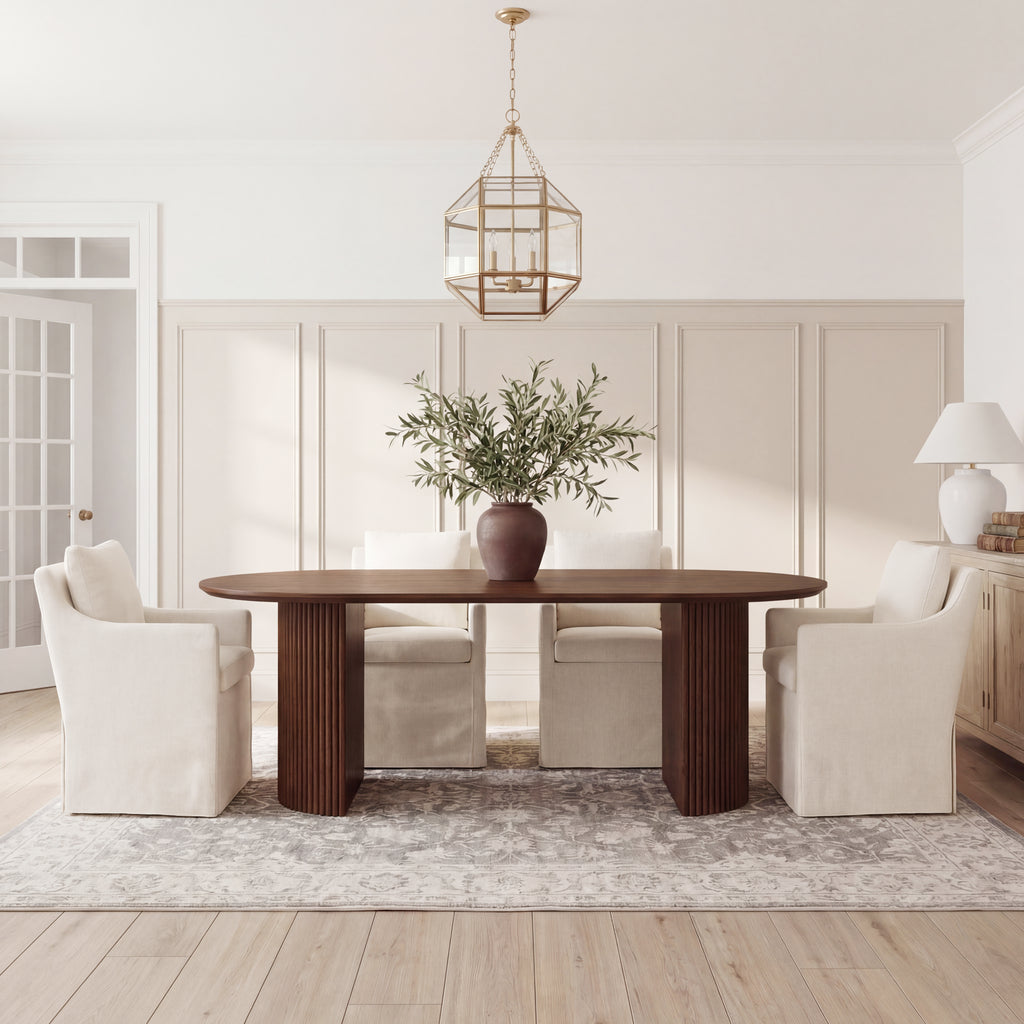 Hank Modern Upholstered Dining Chairs with Arms