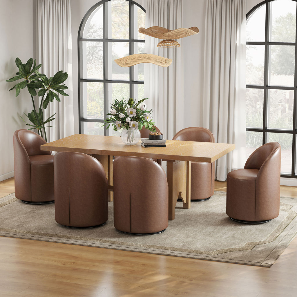 Ryan Modern Upholstered Swivel Dining Chair