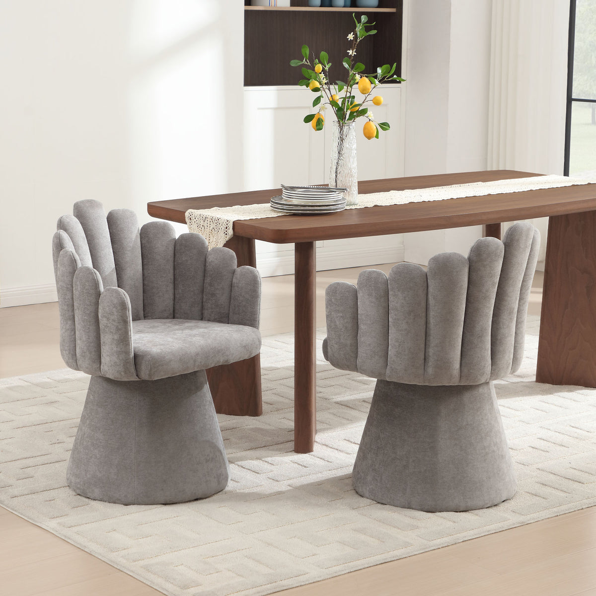 Winnie Chenille Swivel Chair