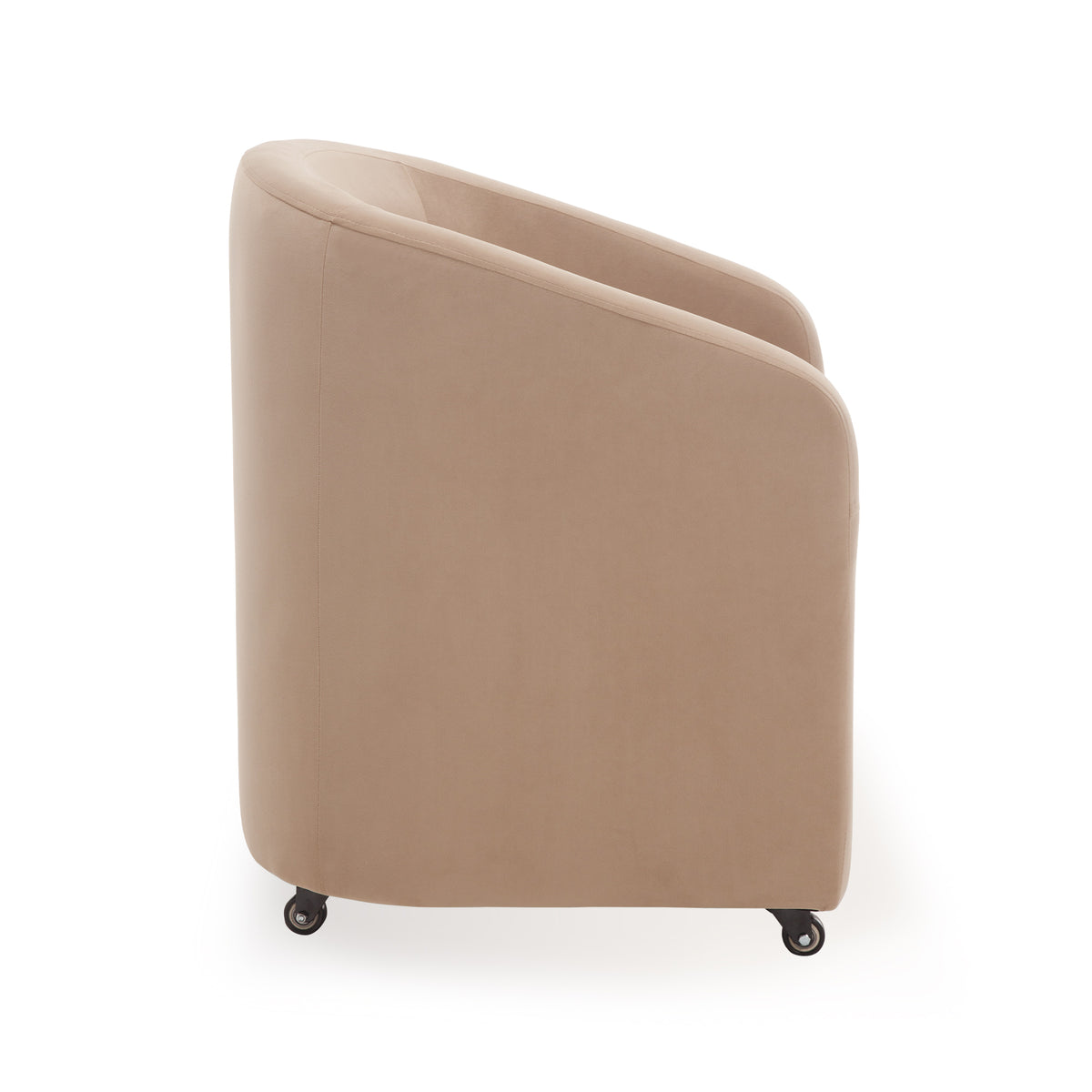 Troy Modern Velvet Rolling Dining Chair