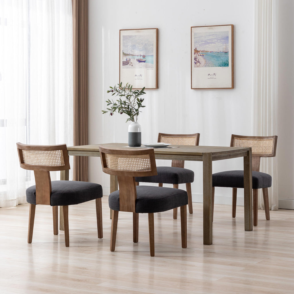 Payson Modern Cane Dining Chairs (Set of 2)
