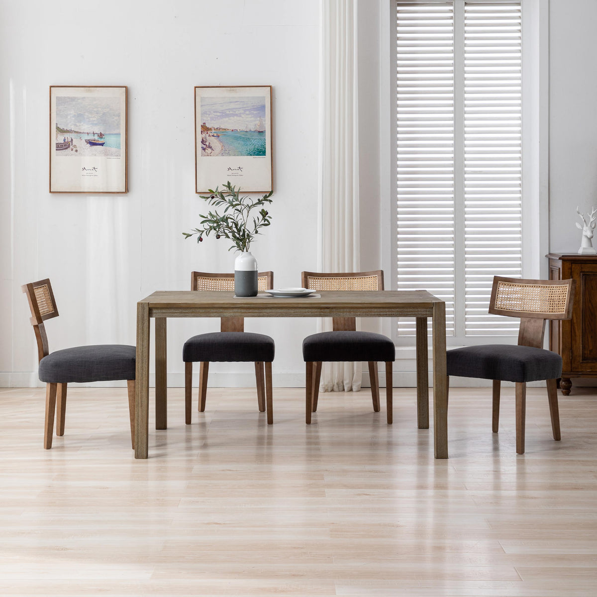 Payson Modern Cane Dining Chairs (Set of 2)
