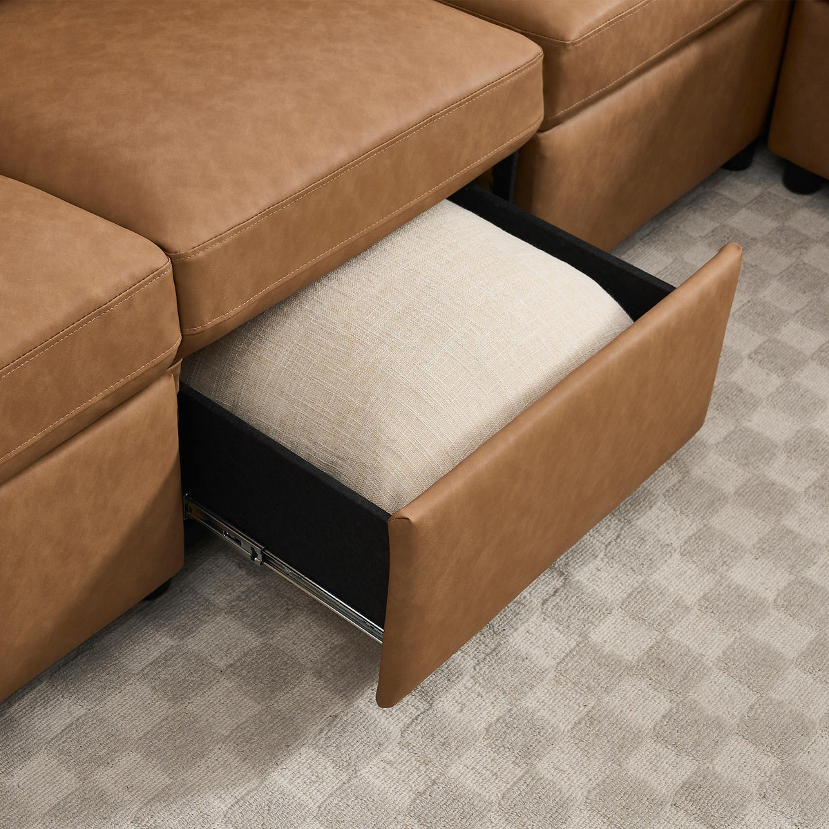 Levi Wall Hugger Reclining Sectional Sofa with Storage