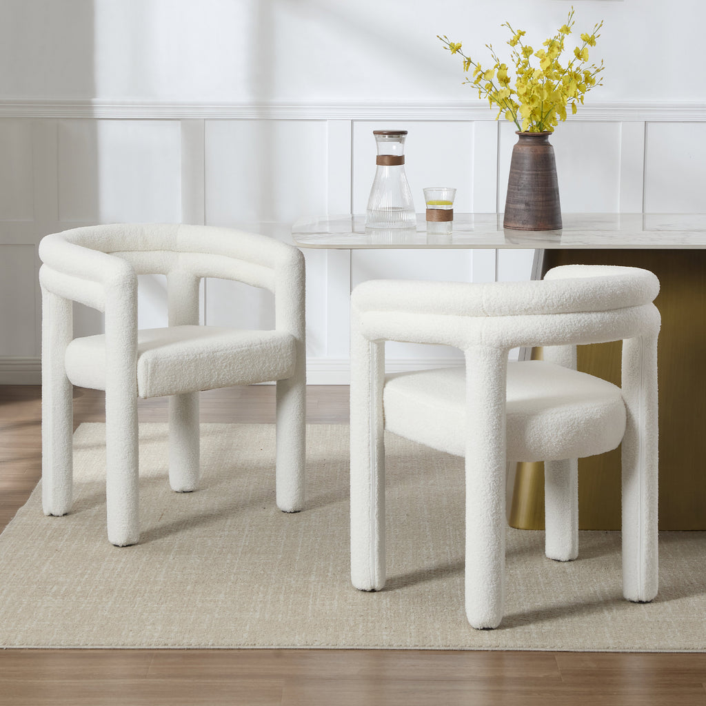 Lara Dining Chair Upholstered Armchair with Back