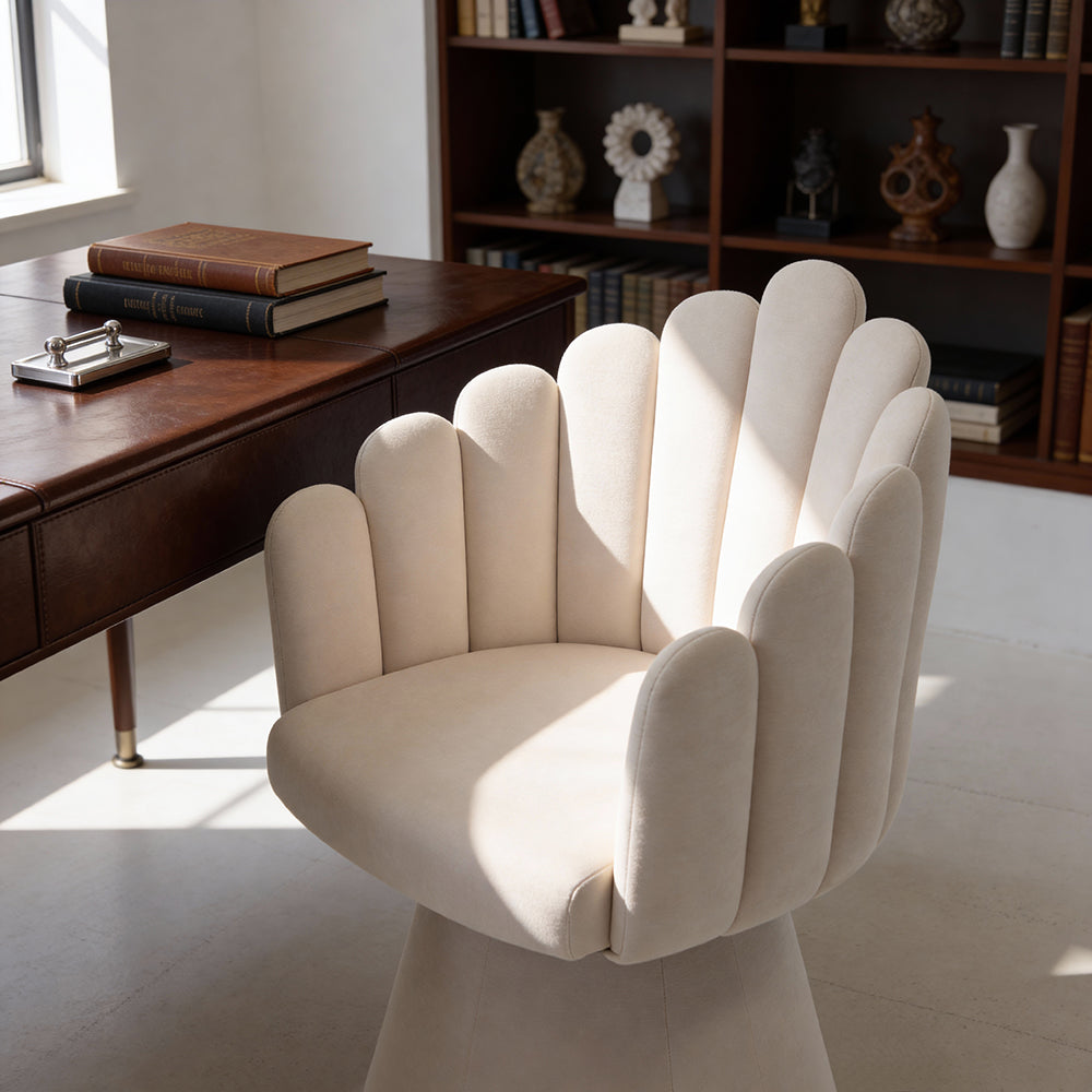 Winnie Chenille Swivel Chair