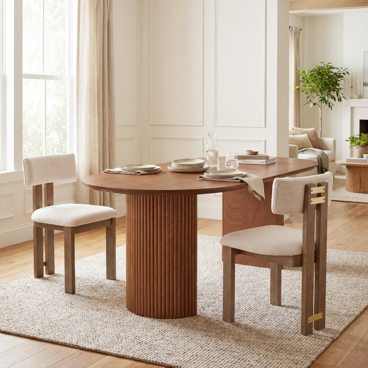 Griid Upholstered Dining Chairs (Set of 2)
