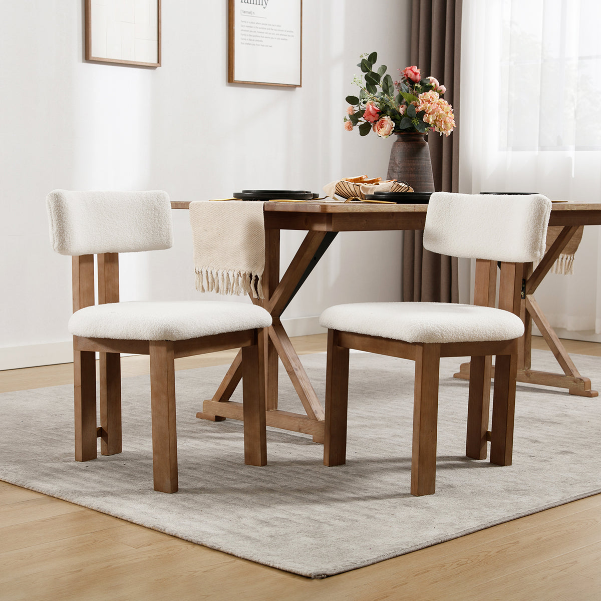 Griid Upholstered Dining Chairs (Set of 2)