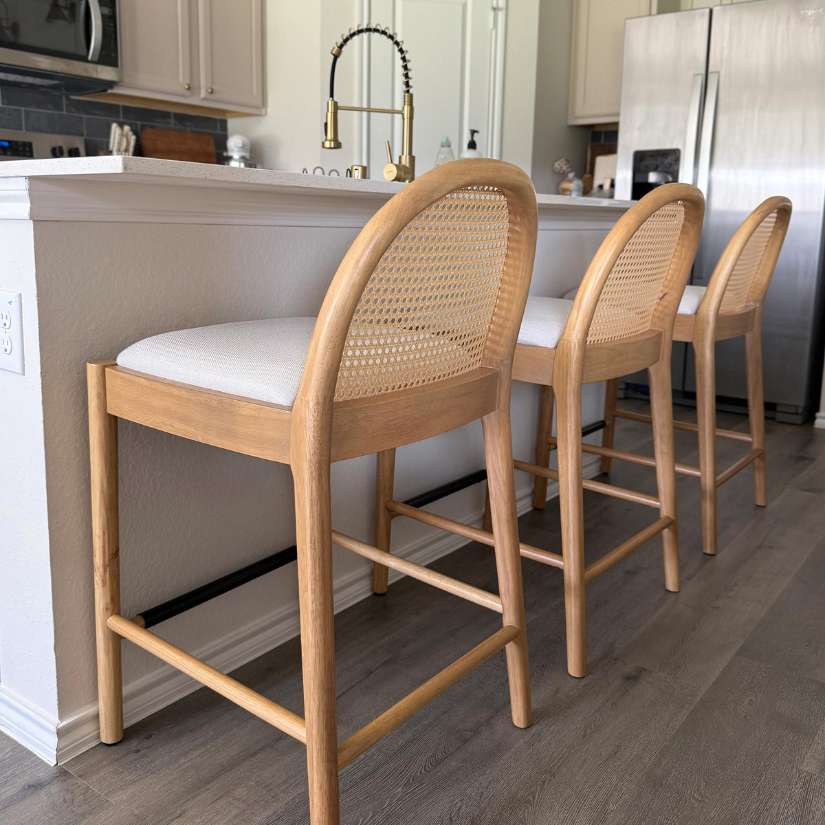 Luna Rattan Bar Stools (Set of 4)
