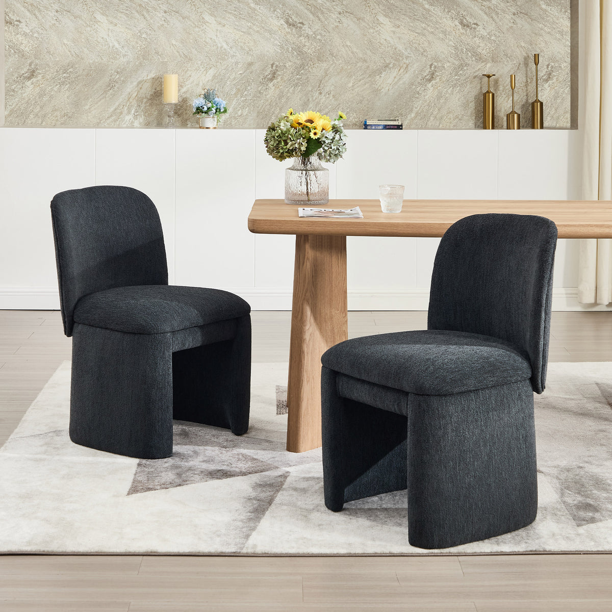 Haven Modern Upholstered Dining Chairs (Set of 2)