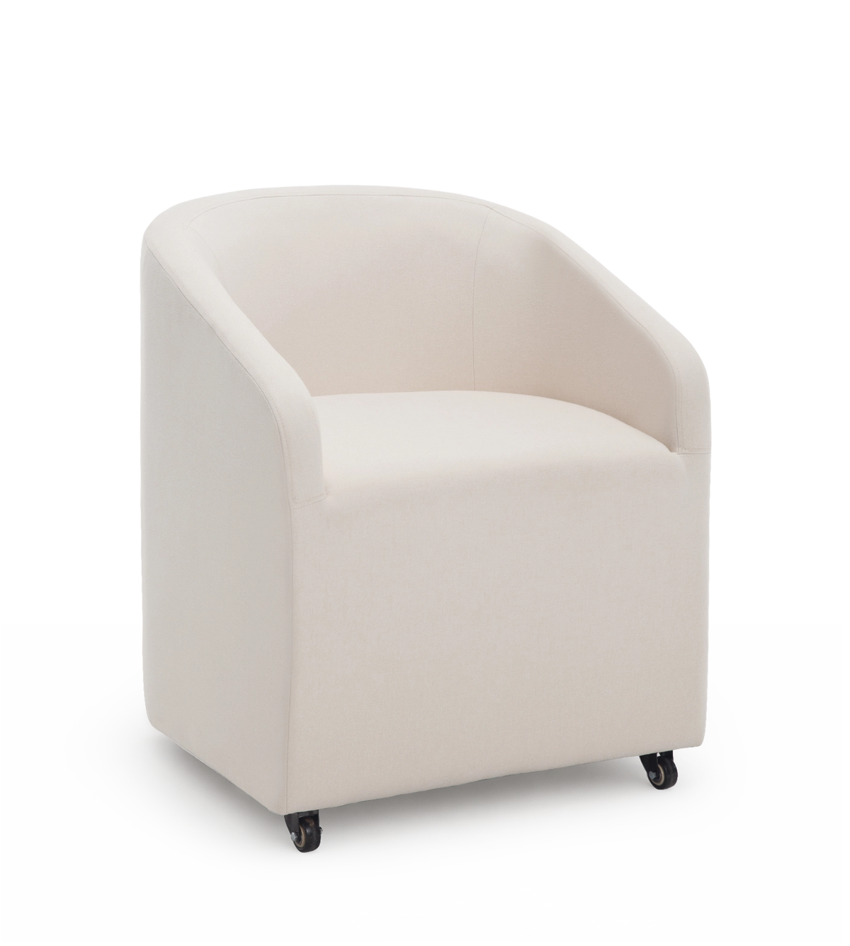 Troy Modern Velvet Rolling Dining Chair