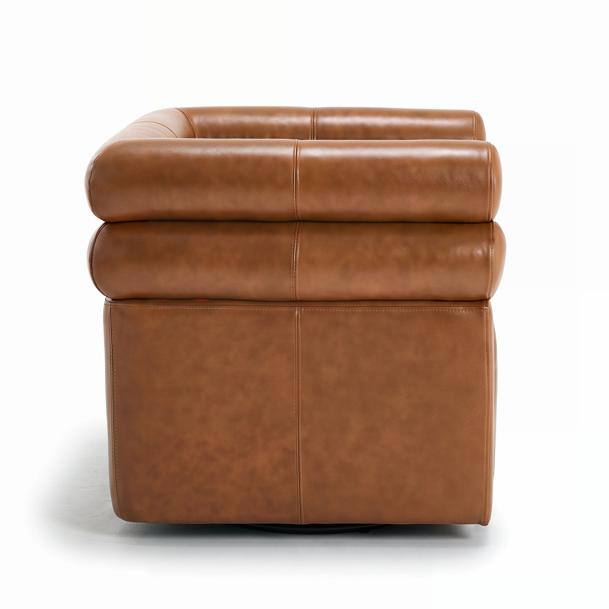 Asher Genuine Leather Swivel Lounge Chair