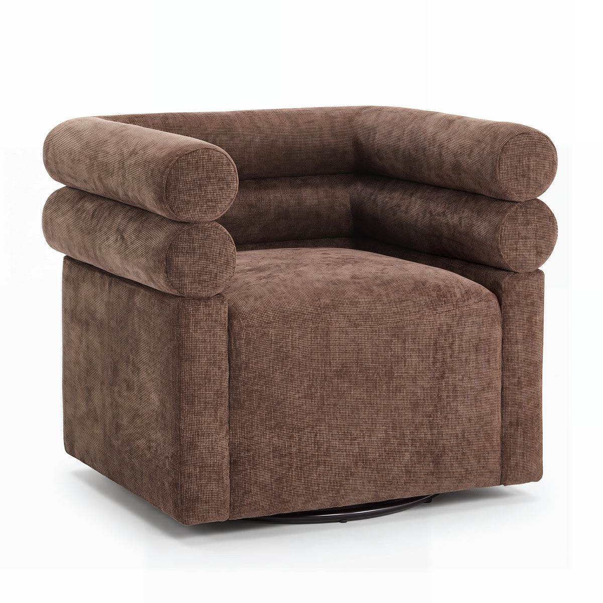 Asher Genuine Leather Swivel Lounge Chair