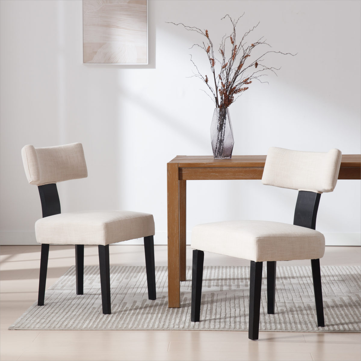 Payson Modern Upholstered Dining Chairs (Set of 2)