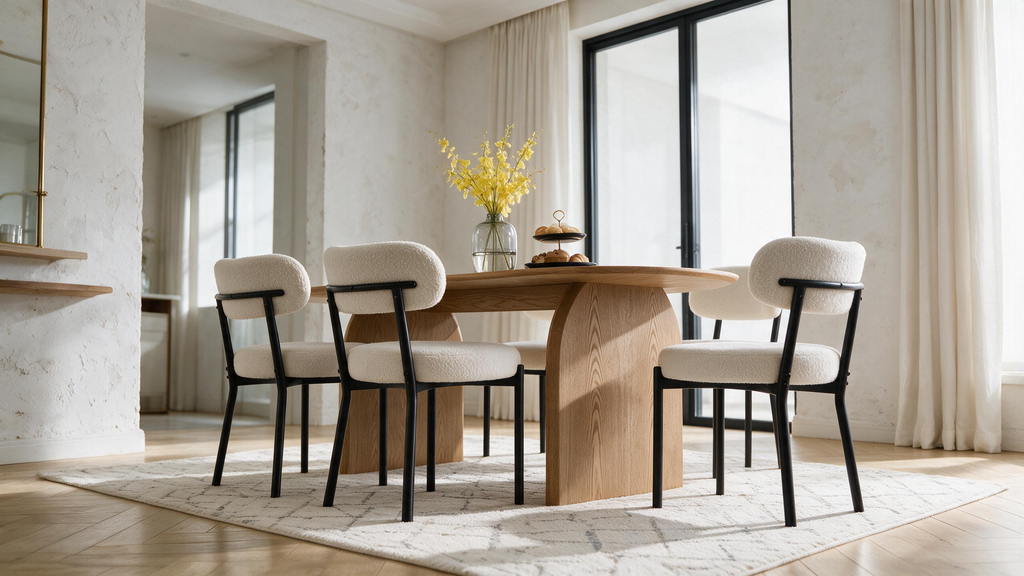 Fran 71" Dining Table + 4 Sarah Chairs