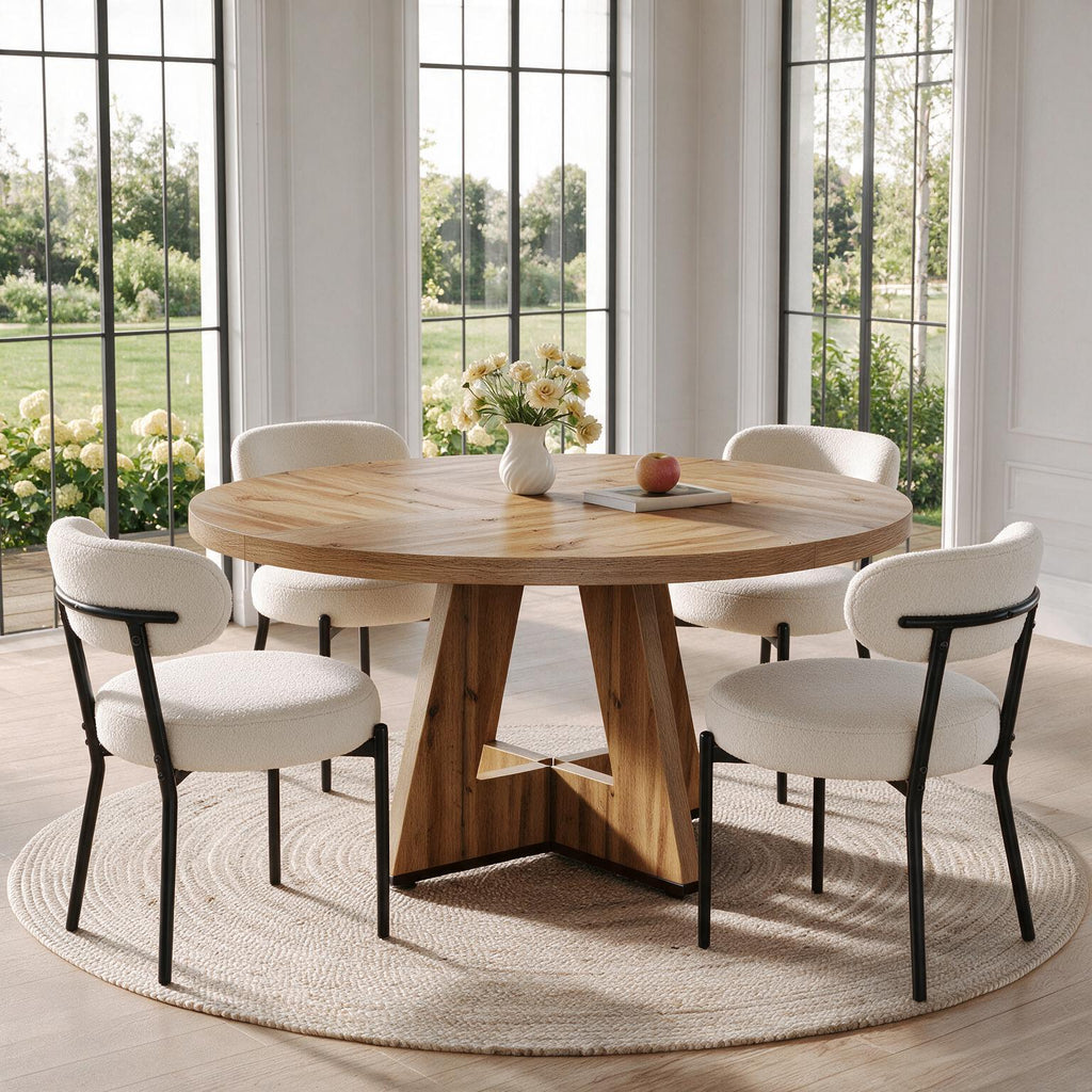 Fabi 47 Round Table + 4 Sarah Chairs