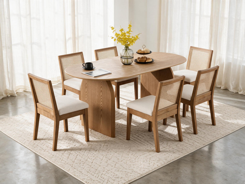 Fran 71" Dining Table + 4 Kristen Chairs