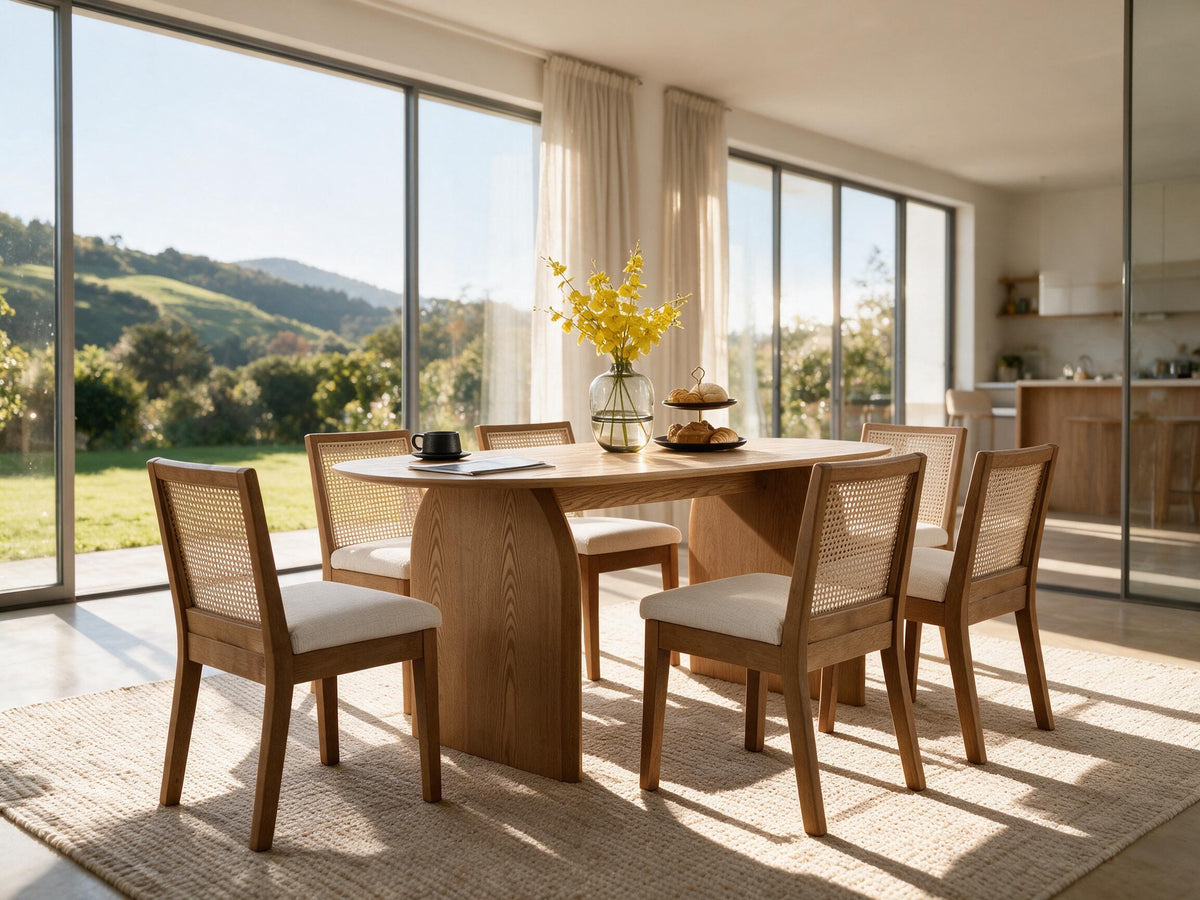 Fran 71" Dining Table + 4 Kristen Chairs