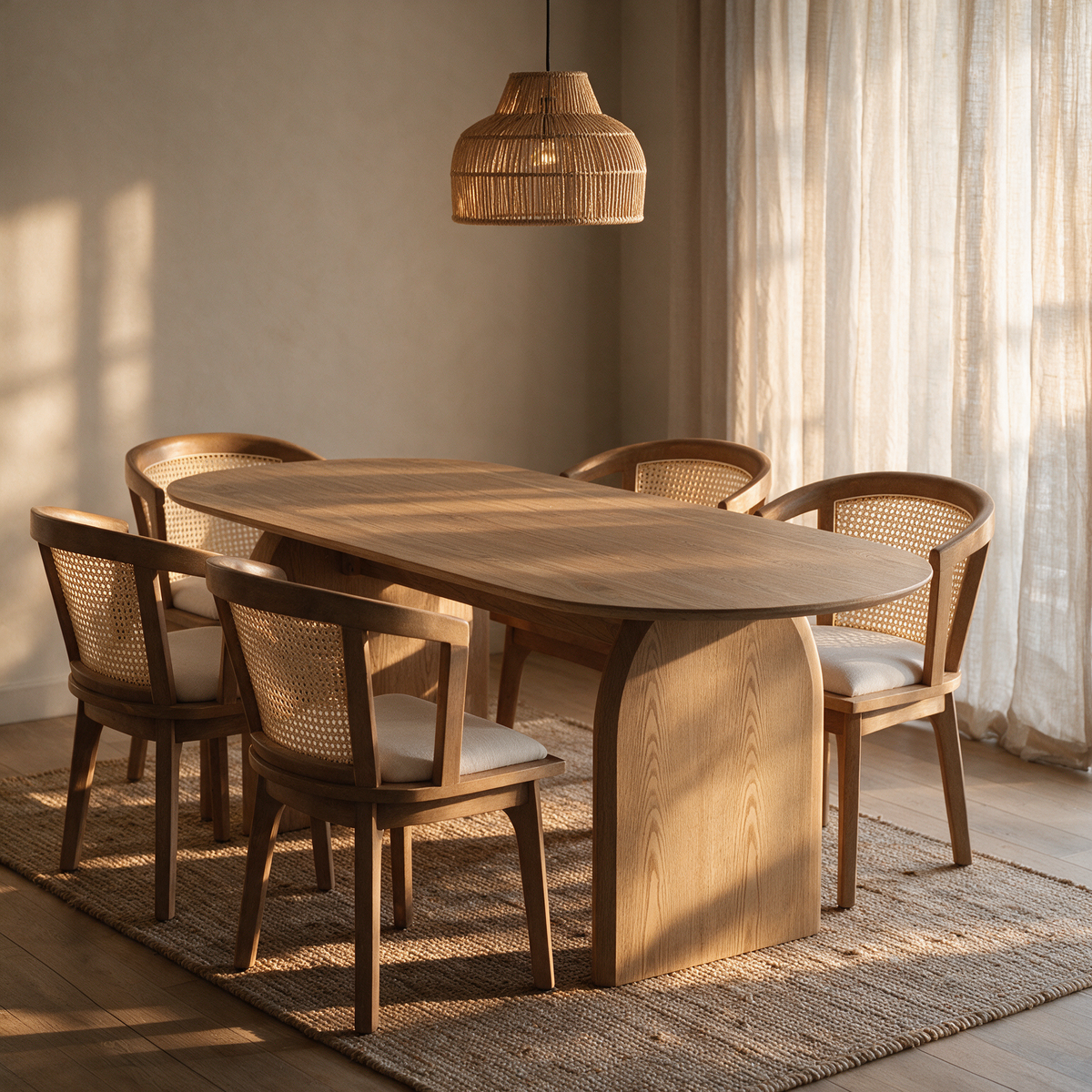 Fran 71" Dining Table + 4 Emma Chairs