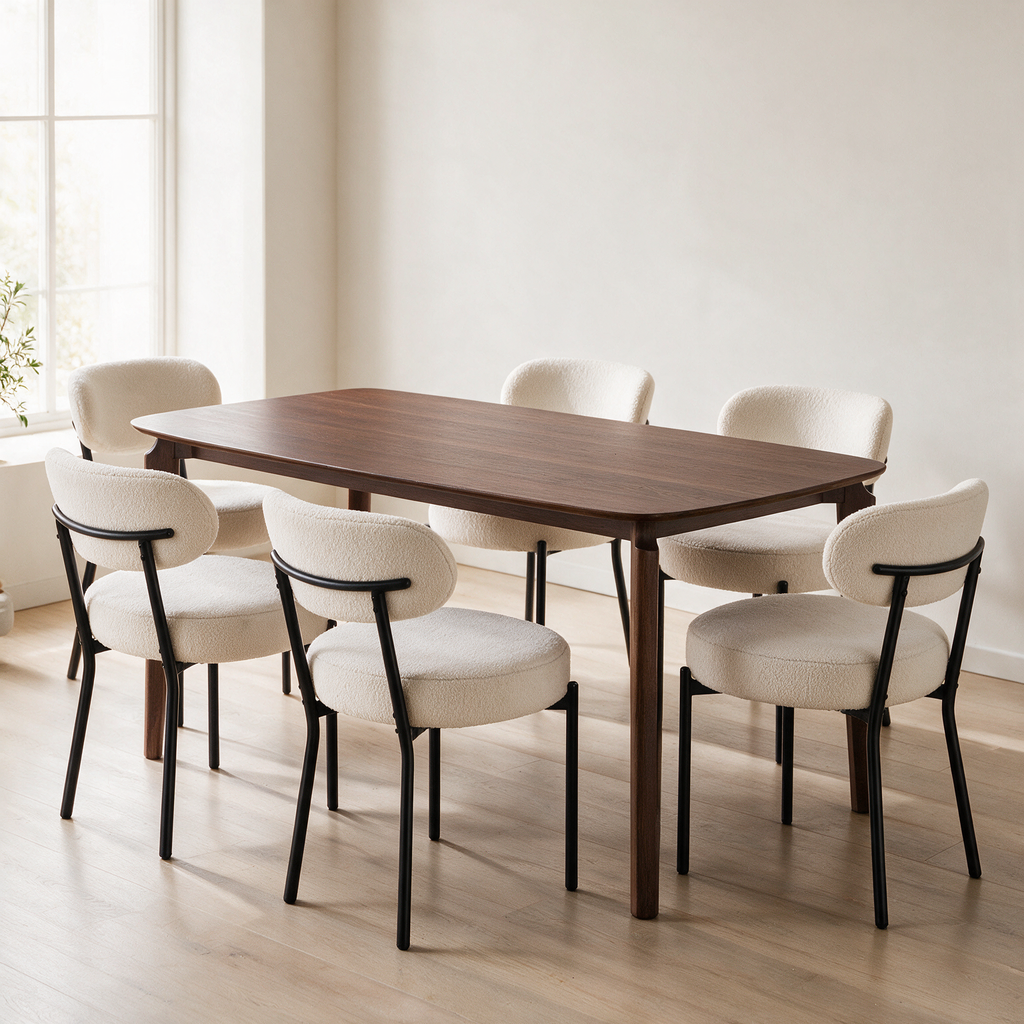 Sandra 70" Table + 6 Sophie Chairs