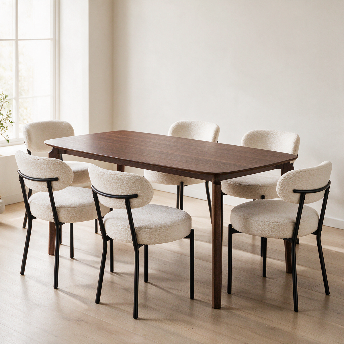 Sandra 70" Table + 6 Sophie Chairs