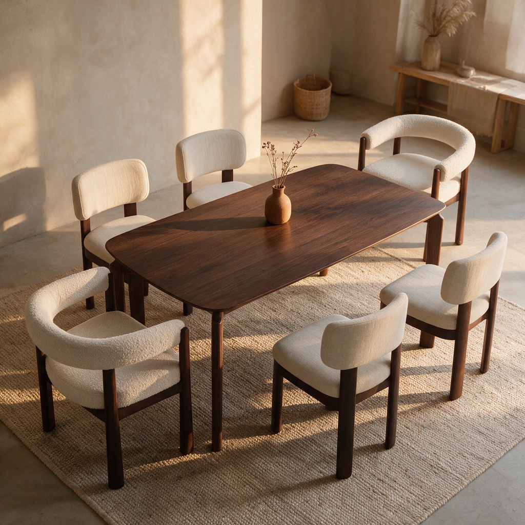 Sandra 70" Table + 4 Sophie + 2 Alden Chairs