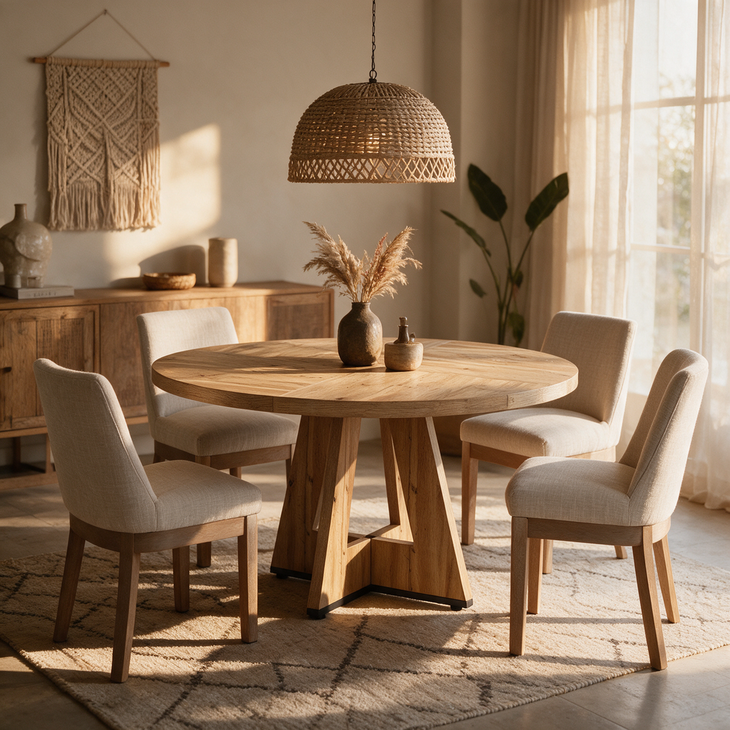Fabi 47 Round Table + 6 Milla Chairs