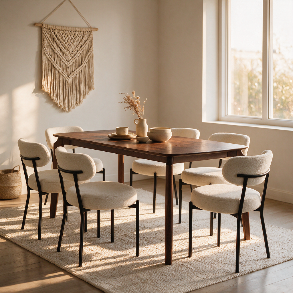 Sandra 70" Table + 6 Sophie Chairs