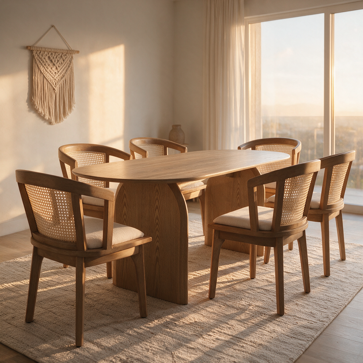 Fran 71" Dining Table + 4 Emma Chairs