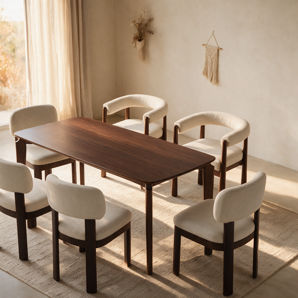 Sandra 70" Table + 4 Sophie + 2 Alden Chairs