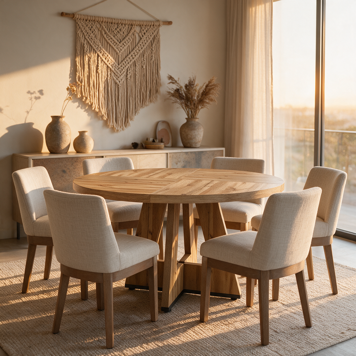 Fabi 47 Round Table + 4 Milla Chairs