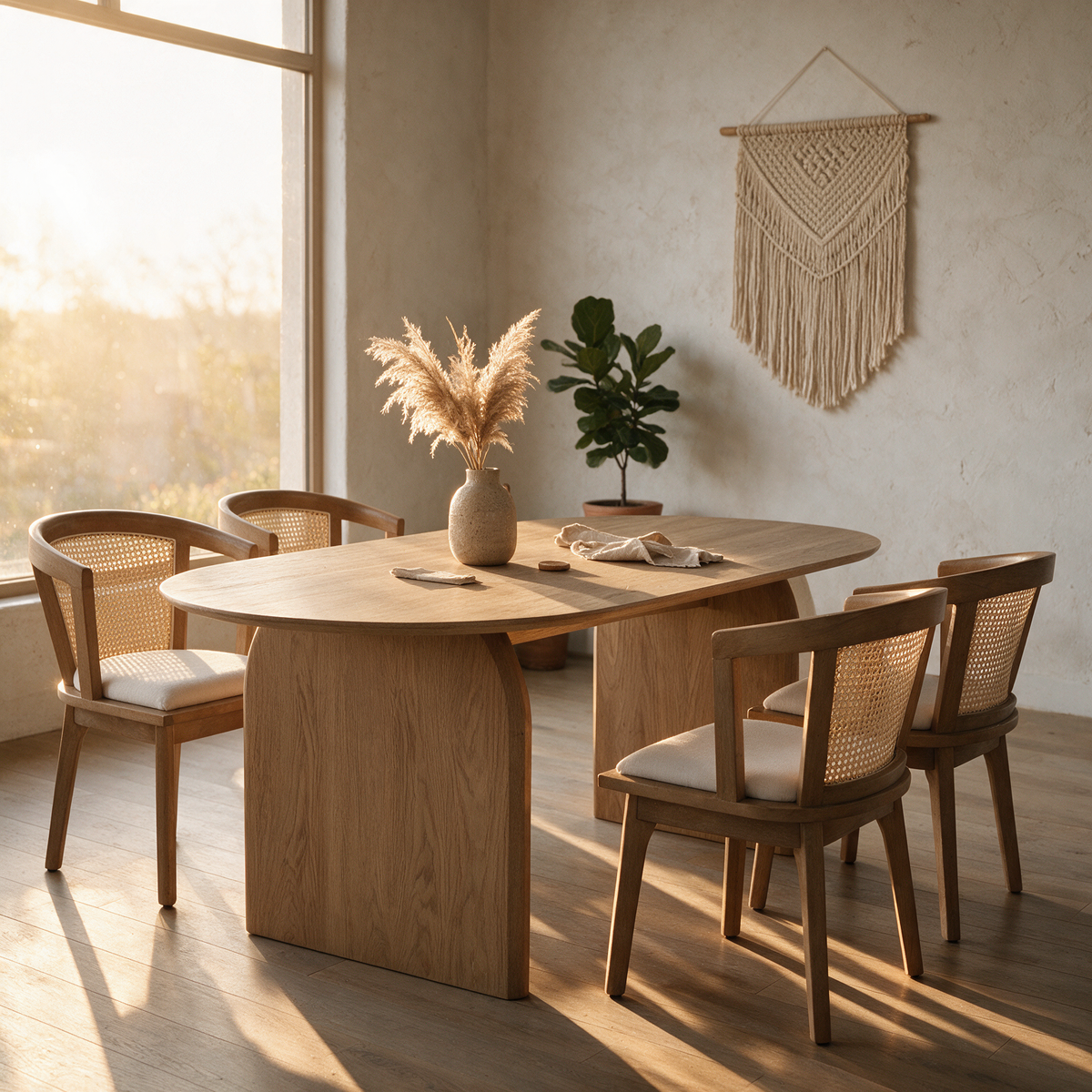 Fran 71" Dining Table + 4 Emma Chairs