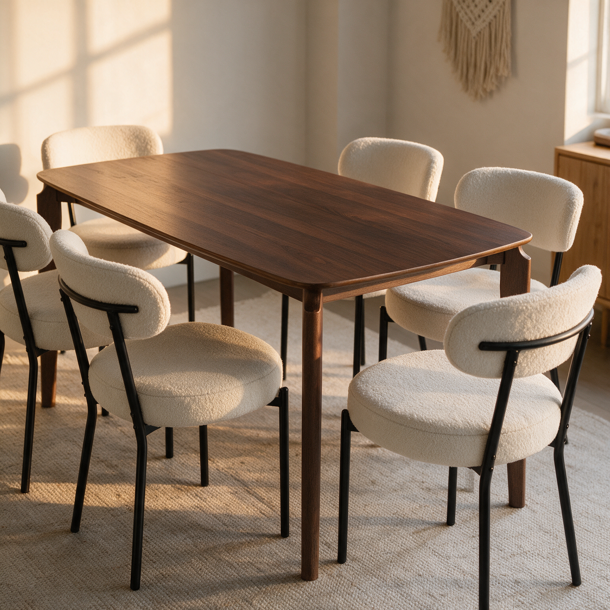 Sandra 70" Table + 6 Sophie Chairs