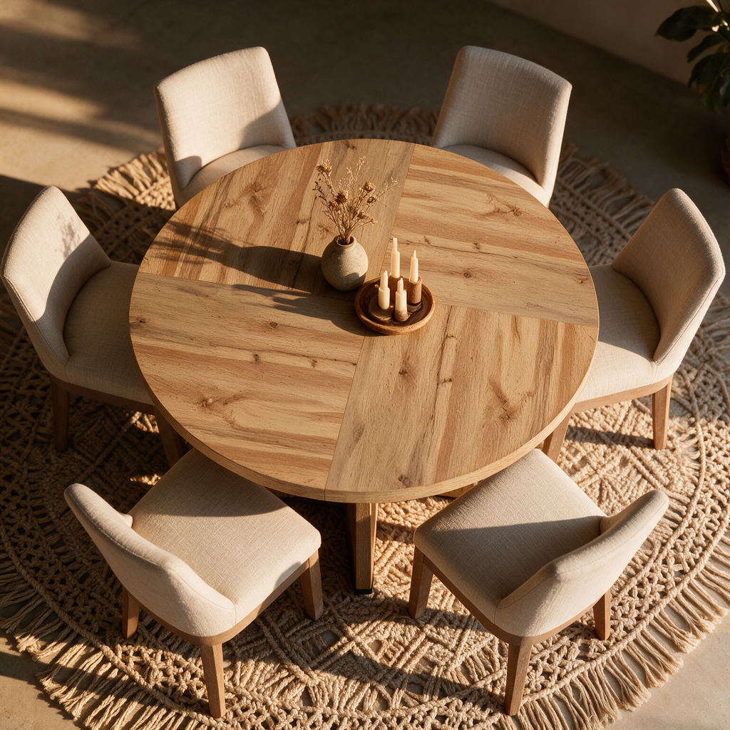 Fabi 47 Round Table + 4 Milla Chairs