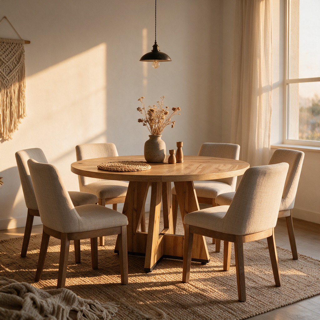 Fabi 47 Round Table + 6 Milla Chairs